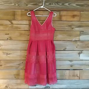 Modcloth red lace overlay dress